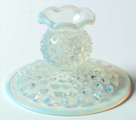 Hobnail French (Opalescent) 3" Single Light Candlestick