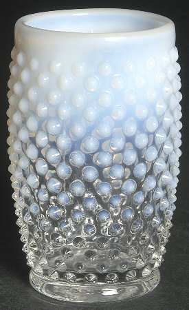 Hobnail French (Opalescent) 12 Oz Barrel Shape Flat Tumber