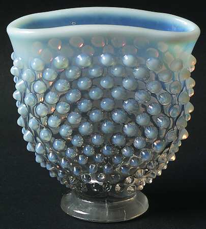 Hobnail French (Opalescent) 4" Miniature Fan Vase