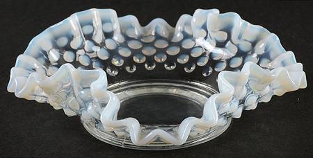 Hobnail French (Opalescent) 6" Square Bon Bon