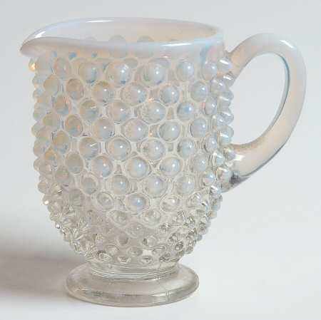 Hobnail French (Opalescent) Footed Creamer