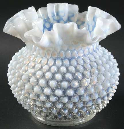 Hobnail French (Opalescent) 5" Double Crimped Vase