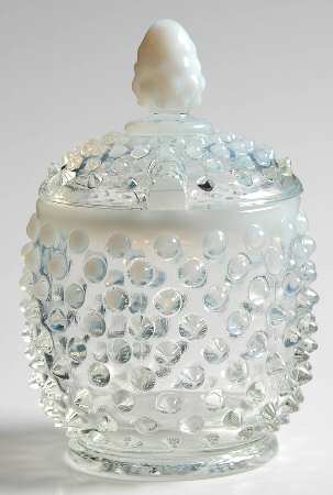 Hobnail French (Opalescent) Jam/Jelly & Lid by Fenton