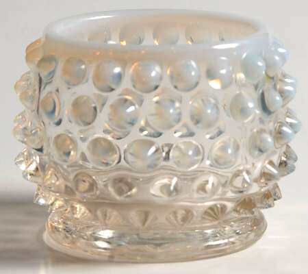 Hobnail French (Opalescent) Mustard Base Only