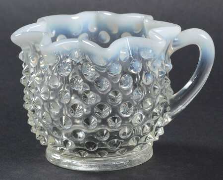 Hobnail French (Opalescent) Star Shape Creamer, Full Star