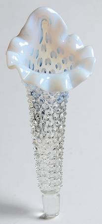 Hobnail French (Opalescent) (4 Piece) Epergnette, Small Vase Only by Fenton
