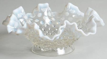 Hobnail French (Opalescent) (4 Piece) Epergnette, Small Bowl Only by Fenton