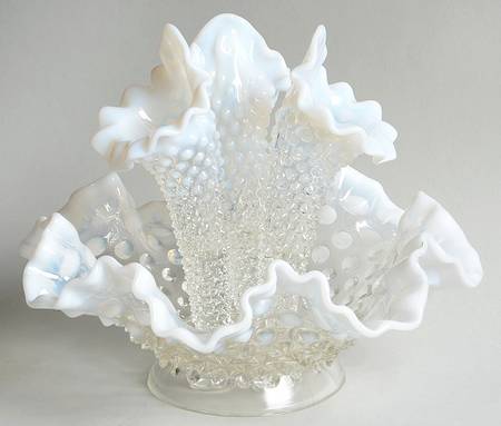 Hobnail French (Opalescent) (4 Piece) Small Epergnette Set by Fenton
