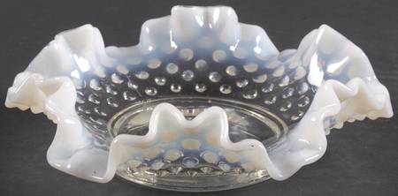Hobnail French (Opalescent) 6" Double Crimped Bon Bon