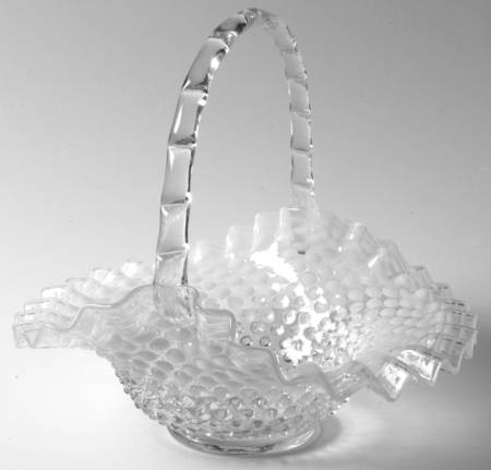 Hobnail French (Opalescent) #389/3830 Hobnail 10" Basket