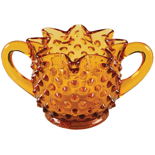 Hobnail Amber (Colonial Amber) Star Shape Open Sugar