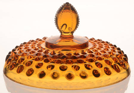 Hobnail Amber (Colonial Amber) Lid for Footed Urn