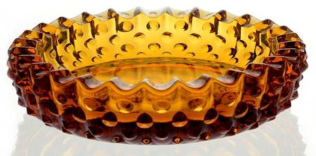 Hobnail Amber (Colonial Amber) 6" Round Ashtray
