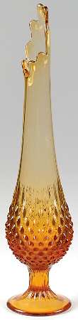 Hobnail Amber (Colonial Amber) #3753 11" To 16" Swung Vase