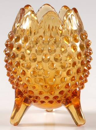Hobnail Amber (Colonial Amber) 5" 3-Toed Vase