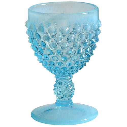 Hobnail Blue (Opalescent) Wine Glass