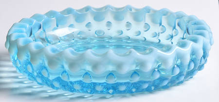 Hobnail Blue (Opalescent) 6" Round Ashtray