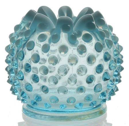 Hobnail Blue (Opalescent) 3" Rose Bowl