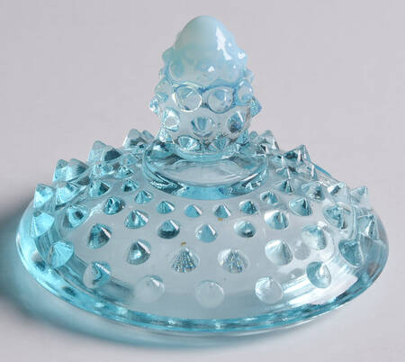 Hobnail Blue (Opalescent) Lid for Jam/Jelly