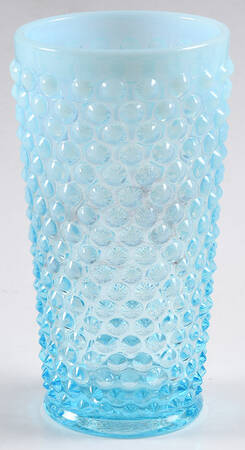 Hobnail Blue (Opalescent) 16 Oz Flat Tumbler
