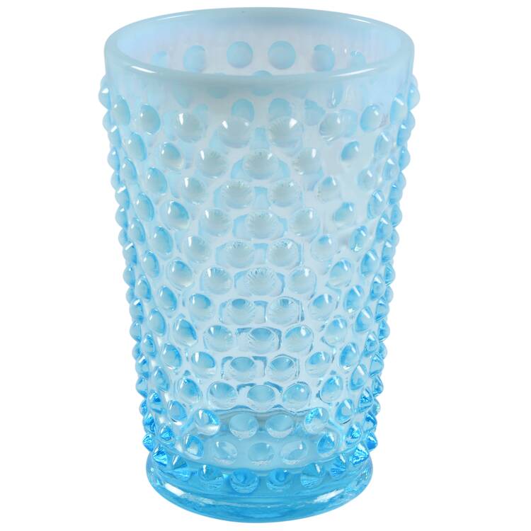 Hobnail Blue (Opalescent) 12 Oz Flat Tumbler