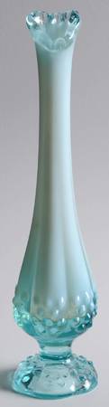 Hobnail Blue (Opalescent) #3950 7" To 11" Swung Vase