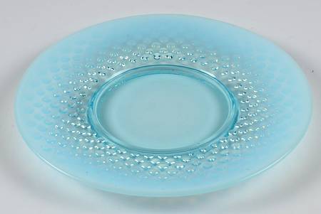 Hobnail Blue (Opalescent) 8" Salad Plate