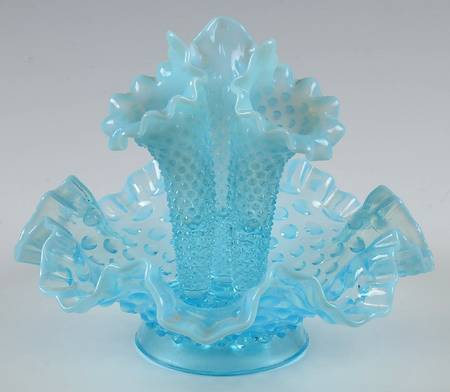 Hobnail Blue (Opalescent) 4-Piece Epergne