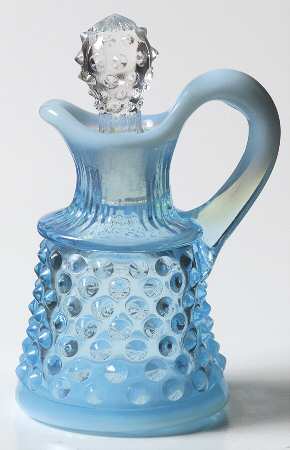 Hobnail Blue (Opalescent) Oil Cruet & Stopper