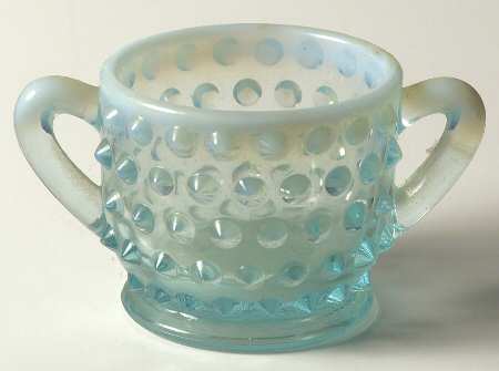 Hobnail Blue (Opalescent) Individual Open Sugar