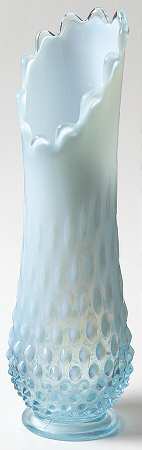Hobnail Blue (Opalescent) #3758 10" To 14" Swung Bud Vase