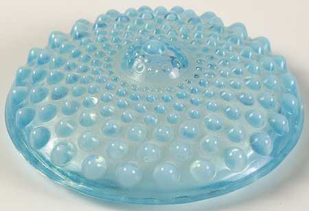 Hobnail Blue (Opalescent) Lid for Round Puff Box