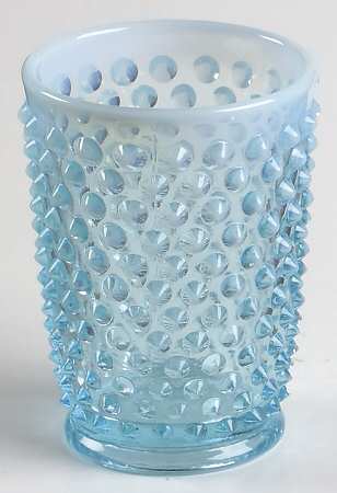 Hobnail Blue (Opalescent) 5 Oz Flat Tumbler