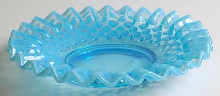 Hobnail Blue (Opalescent) 7" Bon Bon Plate