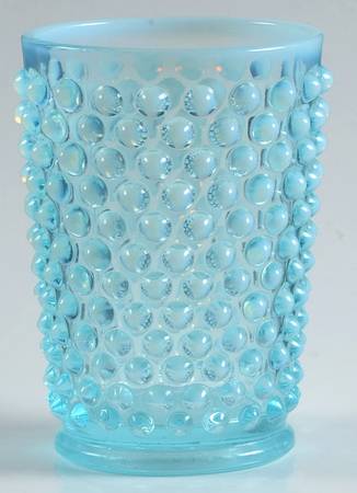 Hobnail Blue (Opalescent) 9 Oz Flat Tumbler