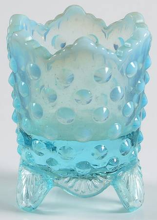 Hobnail Blue (Opalescent) Toothpick Holder