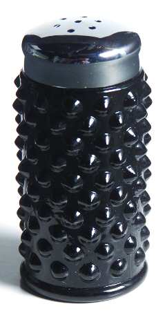 Hobnail Black Shaker with Metal Lid