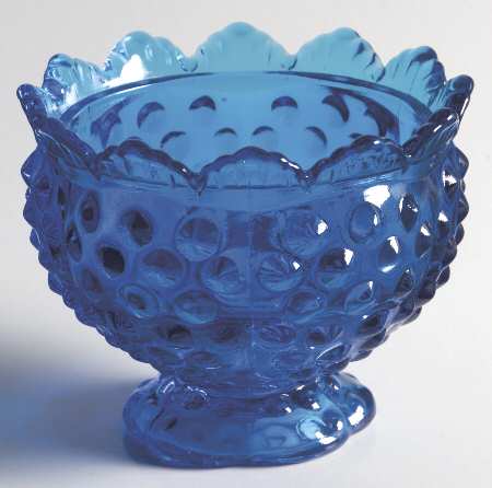 Hobnail Blue (Colonial Blue) Base for (2 Piece) Fairy Lamp