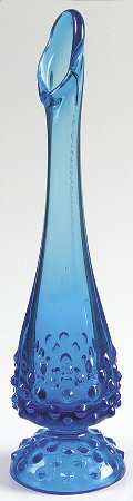 Hobnail Blue (Colonial Blue) #3756 7" To 11" Swung Bud Vase