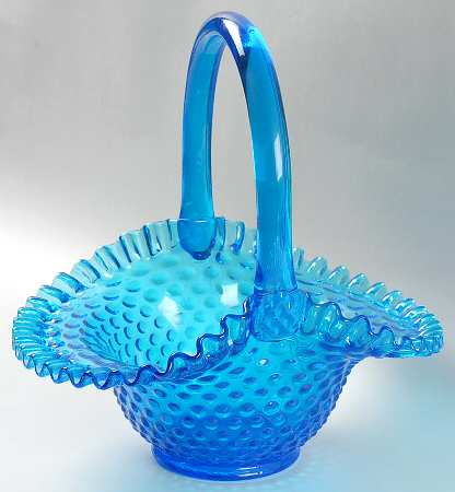 Hobnail Blue (Colonial Blue) #389/3830 Hobnail 10" Basket