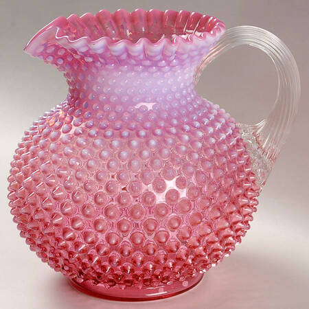 Hobnail Cranberry (Opalescent) 80 Oz Jug