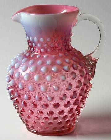 Hobnail Cranberry (Opalescent) 12 Oz Open Syrup