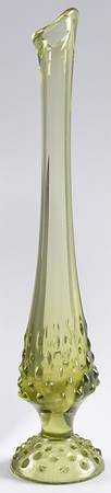 Hobnail Green (Colonial Green) #3756 7" To 11" Swung Bud Vase