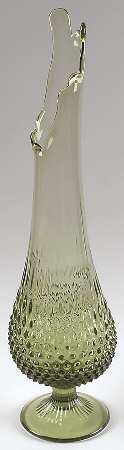 Hobnail Green (Colonial Green) #3652 17" To 25" Swung Vase