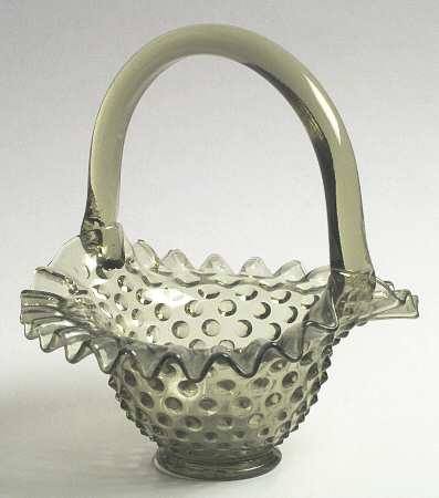 Hobnail Green (Colonial Green) #389/3837 Hobnail 7" Basket