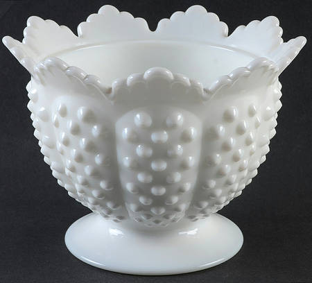 Hobnail Milk Glass Candy Jar No Lid