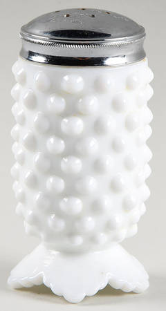 Hobnail Milk Glass 3609 Shaker with Metal Lid