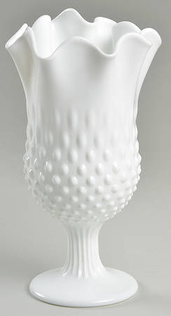 Hobnail Milk Glass #3855 8" To 12" Handkerchief Vase