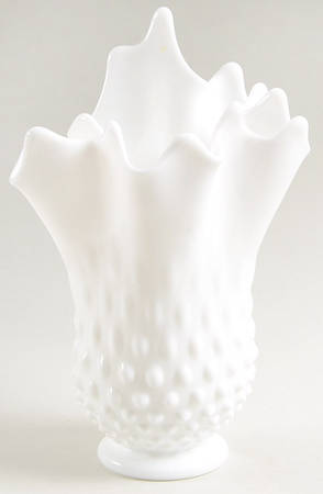 Hobnail Milk Glass #3750 5" To 8" Handkerchief Vase