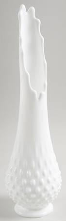 Hobnail Milk Glass #3758 10" To 14" Swung Bud Vase